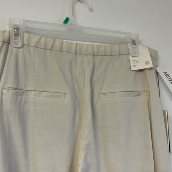 NWT Babaton Parity Linen Pants Beige Cream Wide Leg Size 10 - Picture 8 of 12